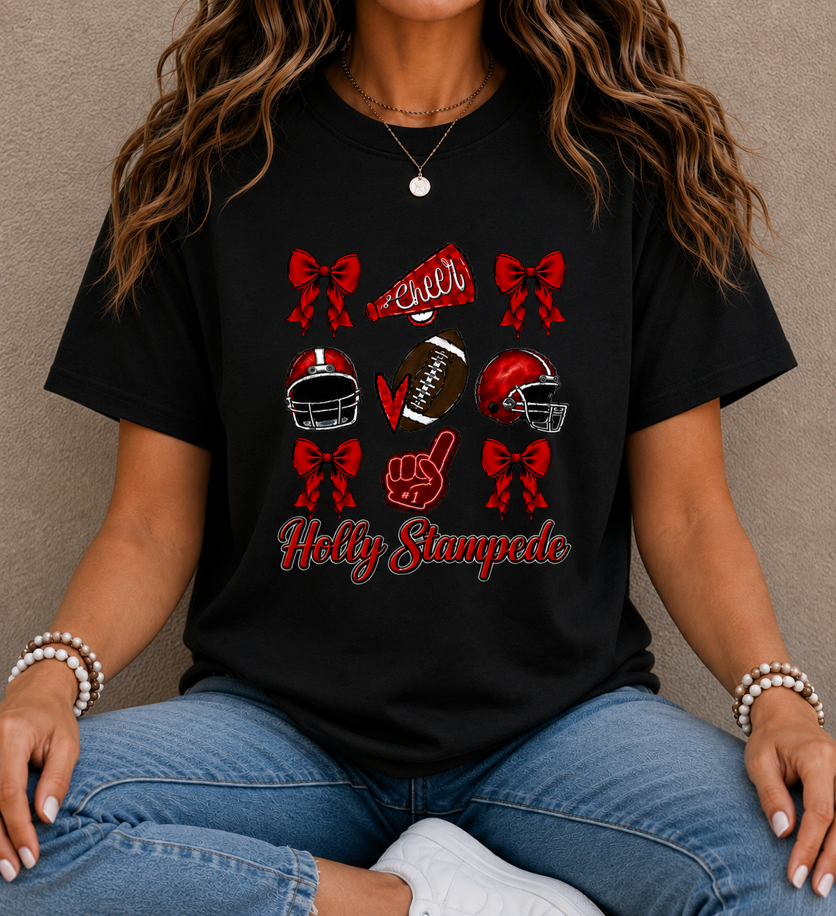 Holly Bronchos Cheer & Football Spirit Wear | Gildan Softstyle T-Shirt, Crewneck Sweatshirt or Hoodie