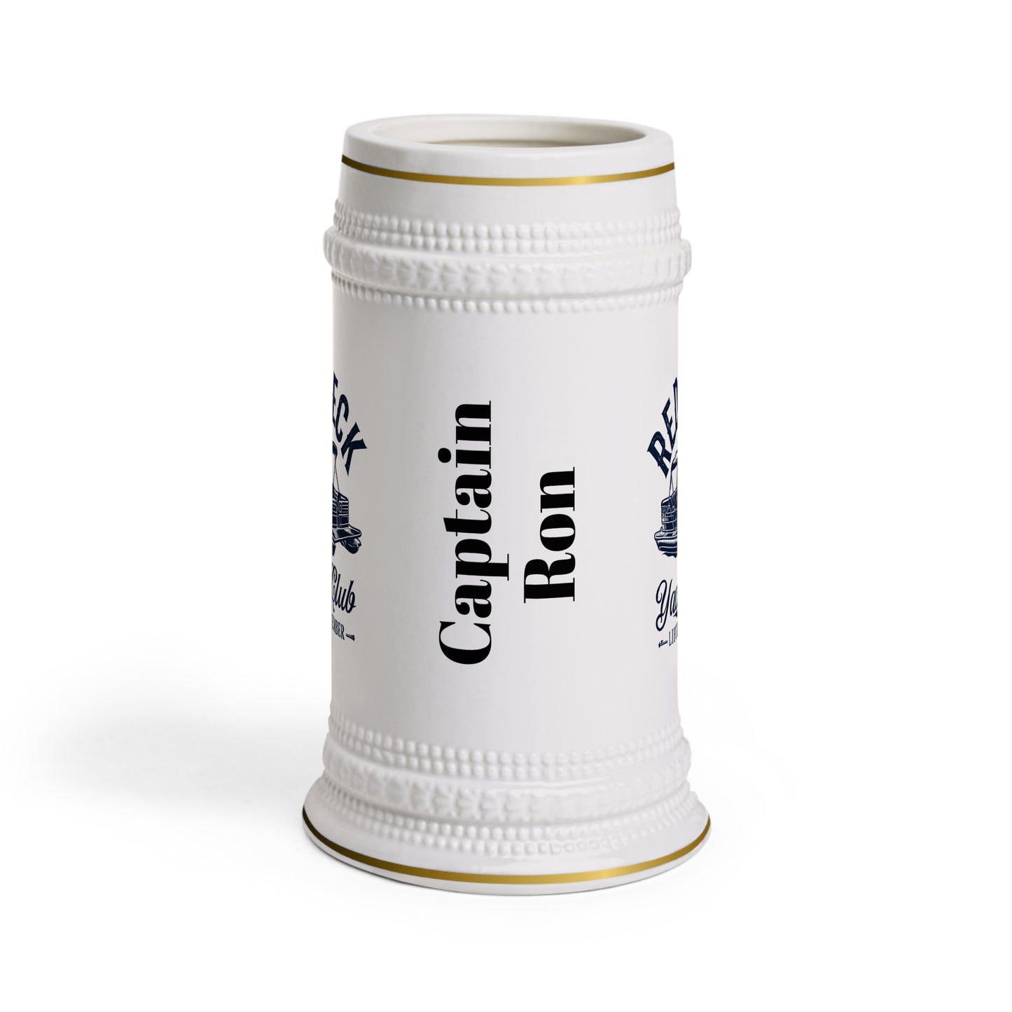 Nautical Stein Mug for Boat Lovers, Captain Gift, Redneck Yacht Club Pontoon, Summer Parties, Father's Day Celebrations, Funny Boating