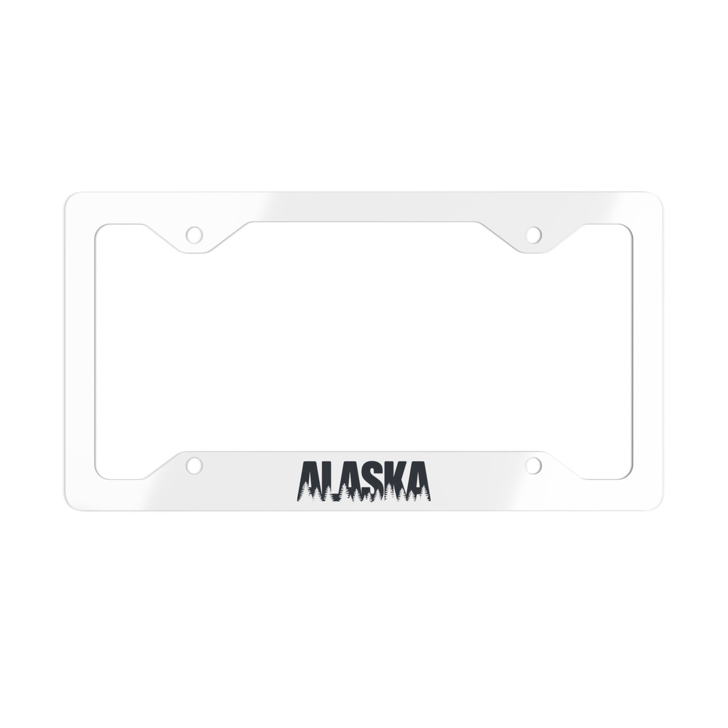 Stylish Alaska Metal License Plate Frame, Unique Car Accessory, Personalized Gift, Road Trip Decor, Perfect for Adventurers