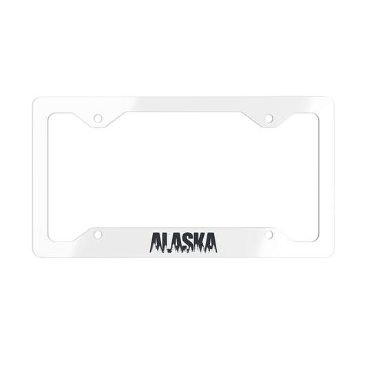 Stylish Alaska Metal License Plate Frame, Unique Car Accessory, Personalized Gift, Road Trip Decor, Perfect for Adventurers
