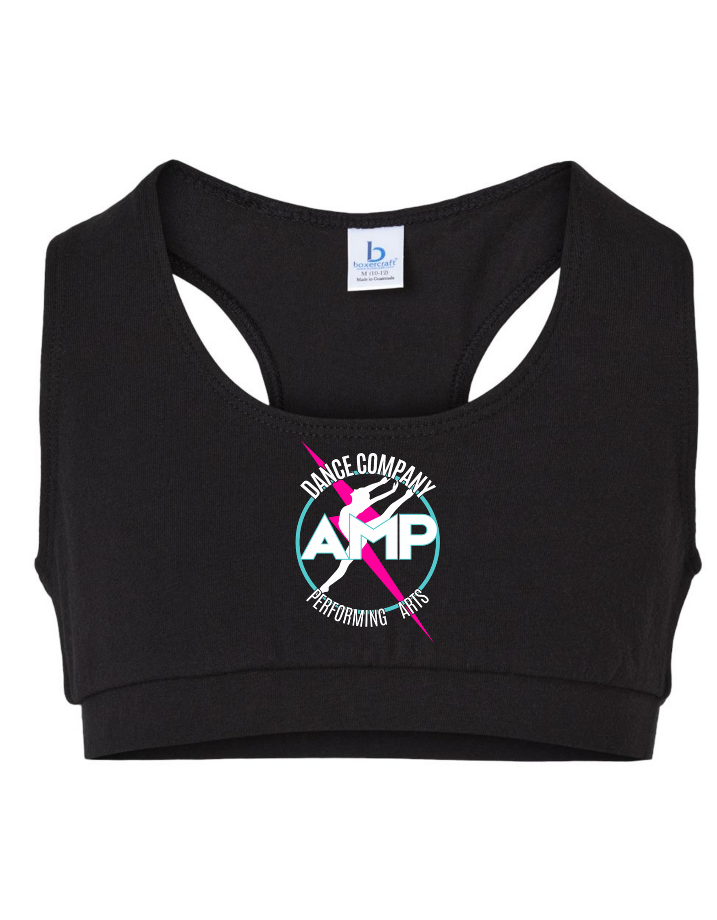 AMP Dance Co. Performing Arts Sports Bra Youth  by BadgerYouth Sizes S M L