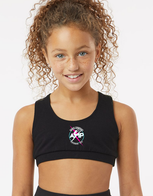 AMP Dance Co. Performing Arts Sports Bra Youth  by BadgerYouth Sizes S M L