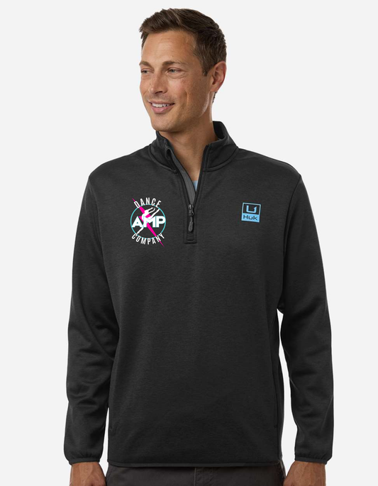 AMP Dance Co. HUK Men's Coldfront+ Quarter-Zip Pullover Personalization on Back S-3X