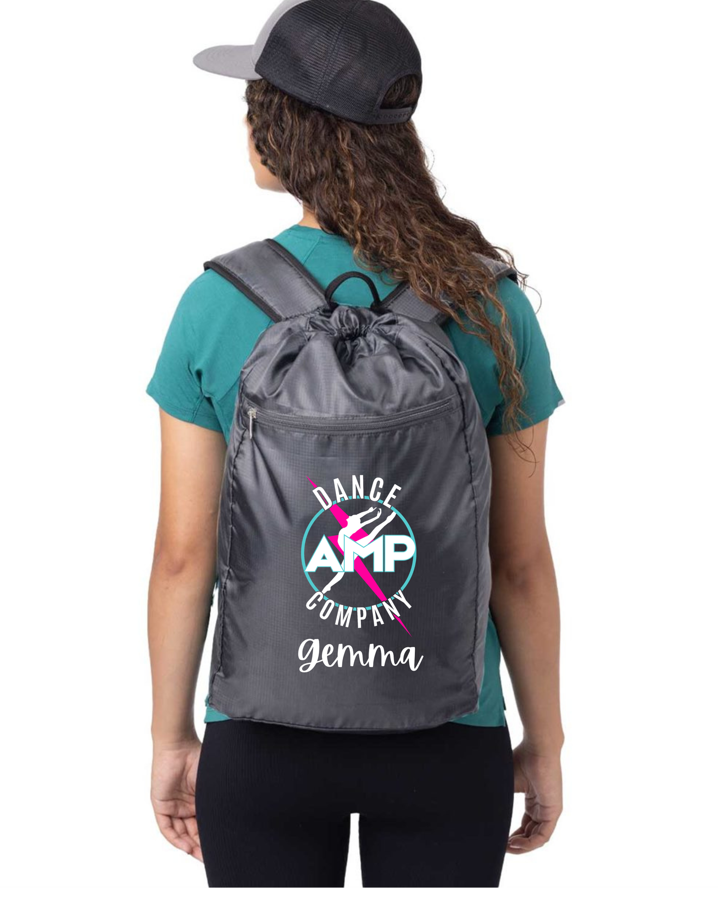 AMP Dance Co & Performing Arts Personalized Getaway Cinchback Travel Backpack