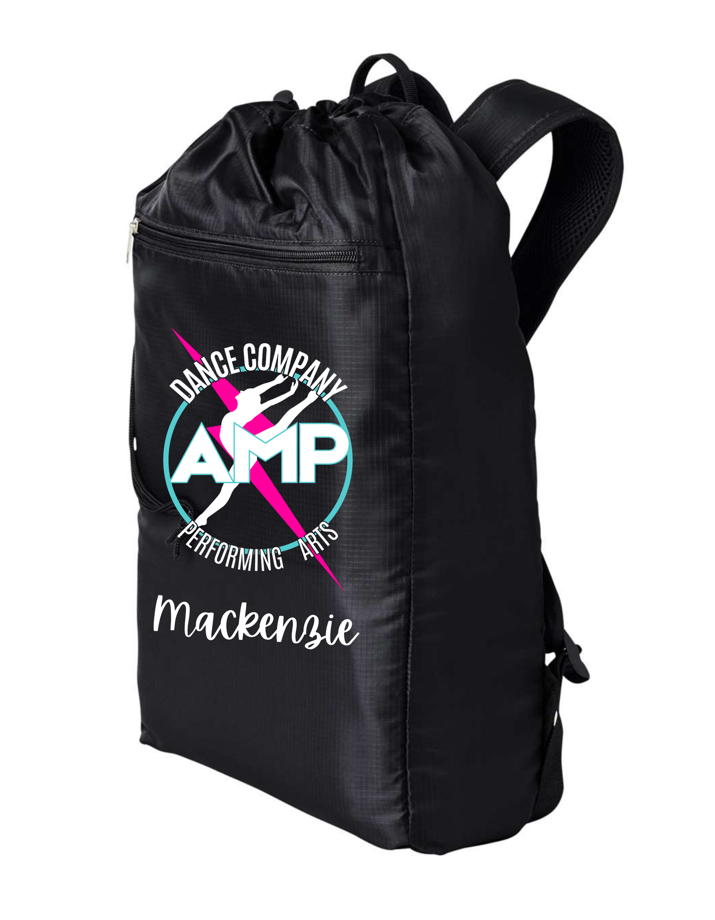 AMP Dance Co & Performing Arts Personalized Getaway Cinchback Travel Backpack