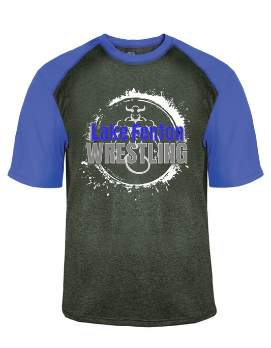 Lake Fenton Wrestling Adult Pro Heather Badger Short Sleeve Shirt Sizes S-4X