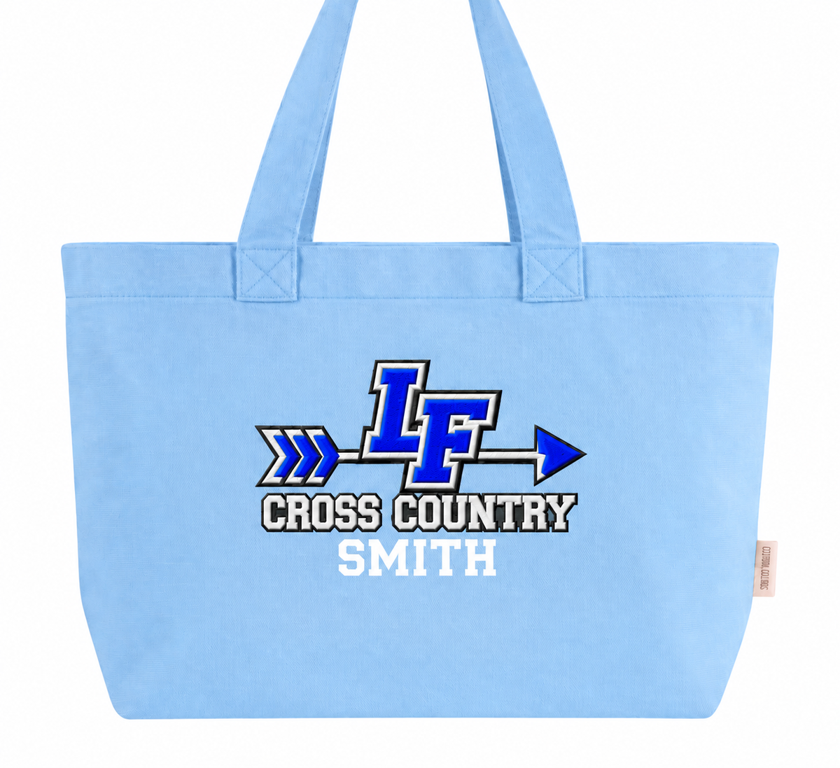 COMFORT COLORS EVERYDAY TOTE EMBROIDERED PERSONALIZED LAKE FENTON Cross Country TEAM (Copy)