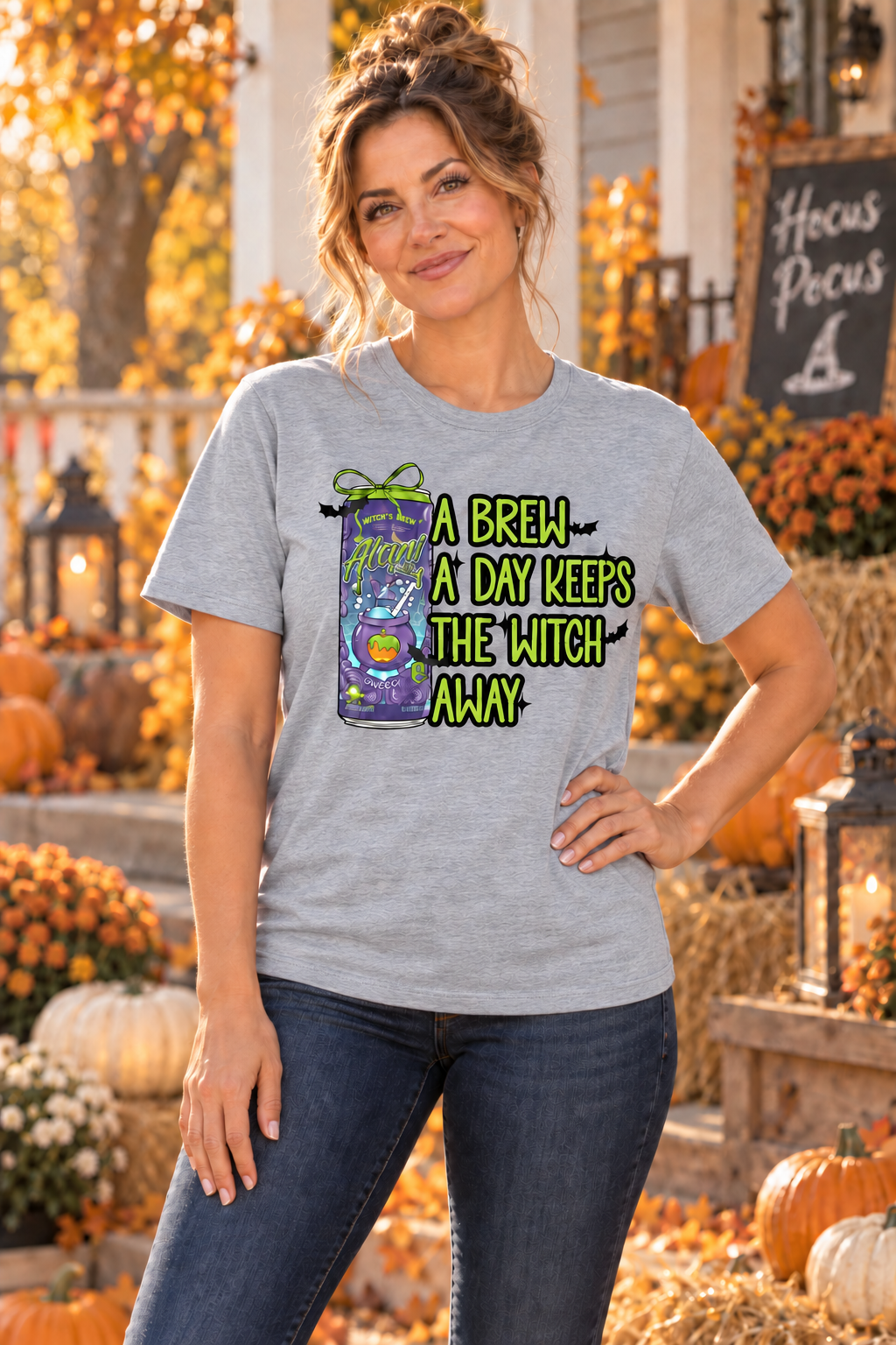 A Brew A Day Keeps The Witch Away Halloween T-Shirt or Hoodie