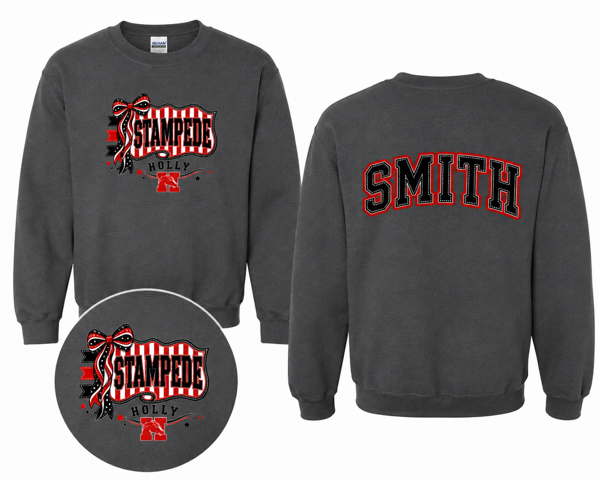 Holly Stampede Penant Personalized Spirit Wear | Gildan Softstyle T-Shirt, Crewneck Sweatshirt or Hoodie  Hook (Copy)