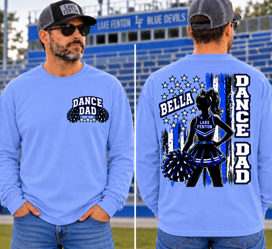 Lake Fenton Dance Dad Personalized Spirit Wear | Comfort Colors® T-Shirt, Long Sleeve, Crewneck & Hoodie