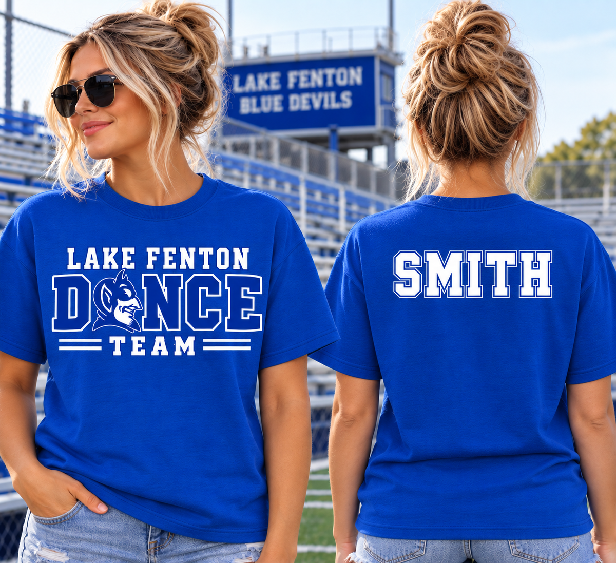 Lake Fenton Dance Team Personalized ROYAL BLUE T-Shirt Unisex Fit Bella Canvas T-shirts XS-4XL