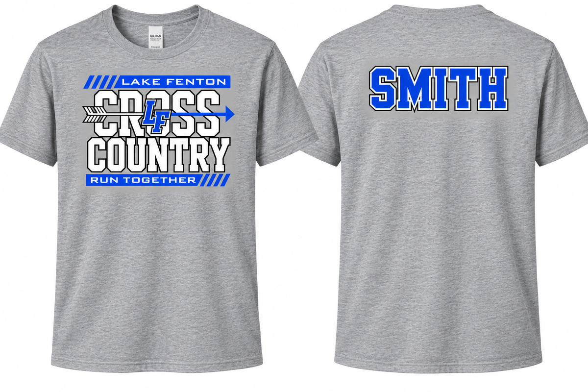 Lake Fenton Cross Country Team Personalized T-Shirt Unisex Fit Gildan Soft Style T-shirts XS-4XL (Copy)