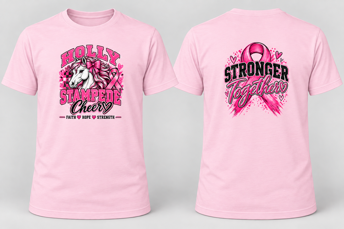 Holly Stampede Cheer Pink-Out T-Shirt – Toddler Youth Adult Sizes