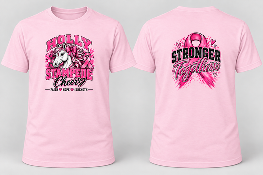 Holly Stampede Cheer Pink-Out T-Shirt – Toddler Youth Adult Sizes