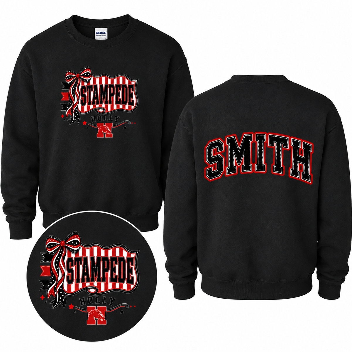 Holly Stampede Penant Personalized Spirit Wear | Gildan Softstyle T-Shirt, Crewneck Sweatshirt or Hoodie  Hook (Copy)