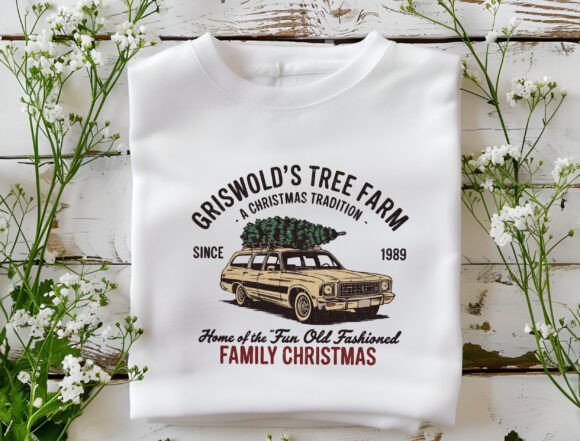 Griswold's Tree Farm Family Christmas Crewneck Sweatshirt Size S-5XL Unisex Fit