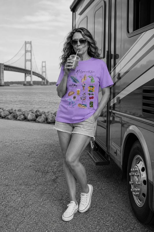 From Michigan With Love Comfort Colors T-Shirt Sizes S-4XL