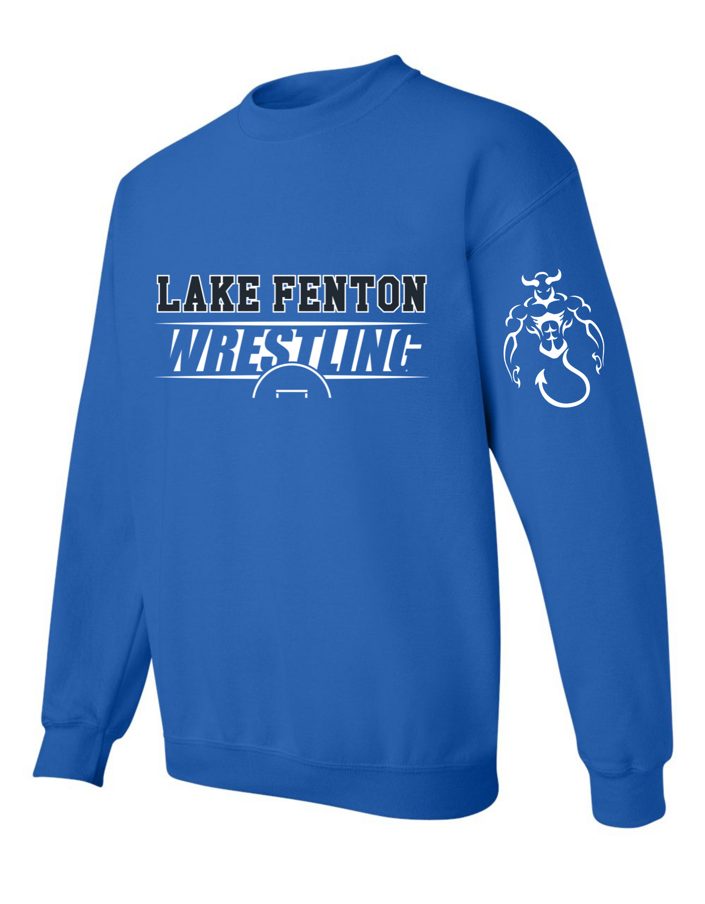 Lake Fenton Wrestling Adult Gildan Graphic Crewneck Sweatshirt Sizes S-5XL