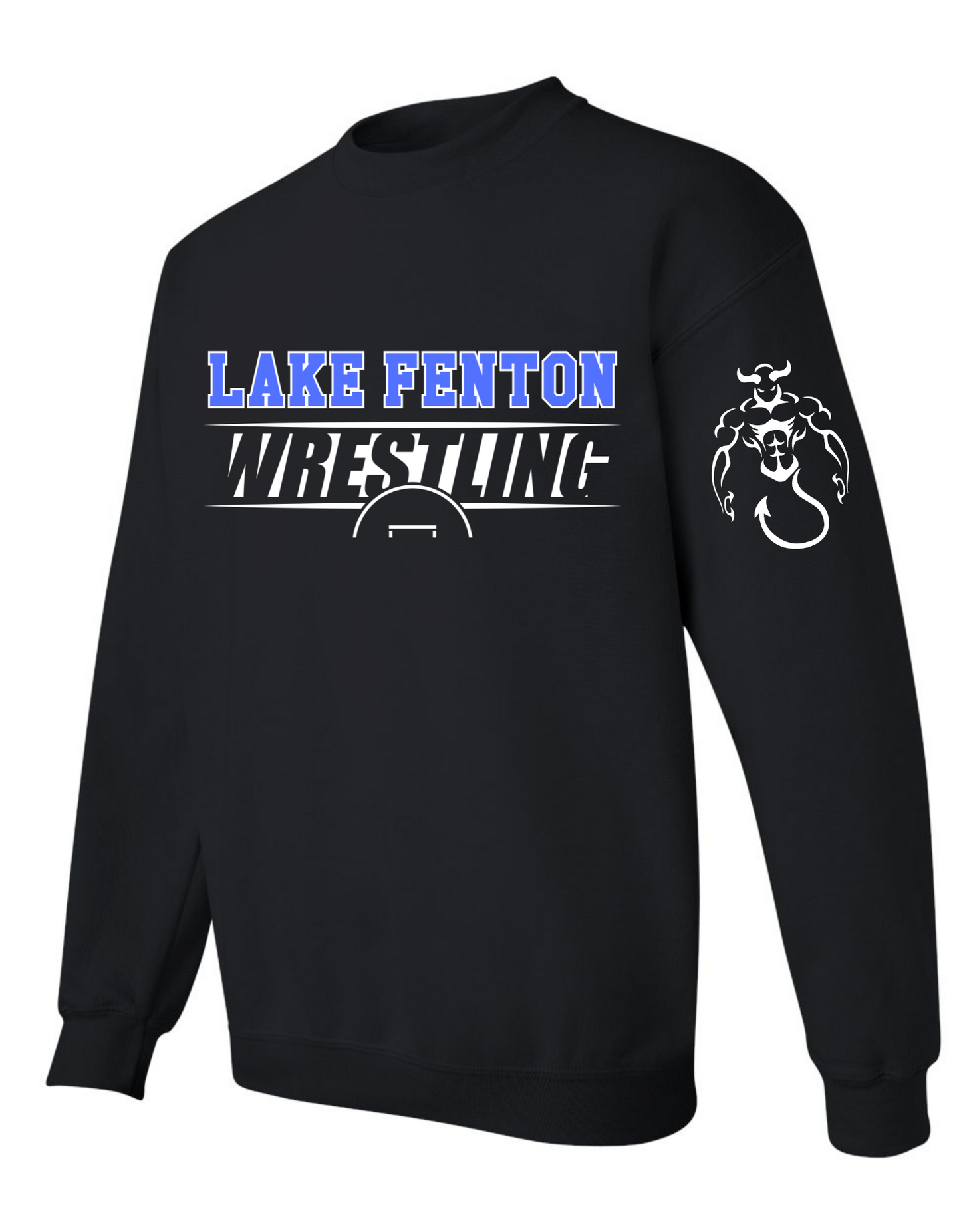 Lake Fenton Wrestling Youth Jerzees Graphic Crewneck Sweatshirt Sizes S-XL