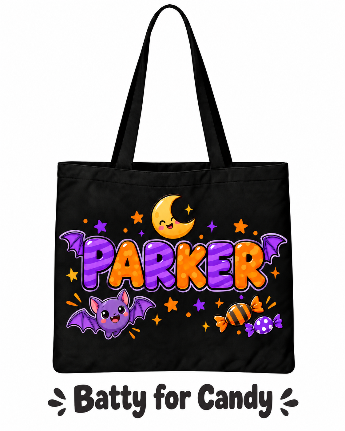 Personalized Cute Halloween Treat Canvas Bags! 10 Cute Designs!