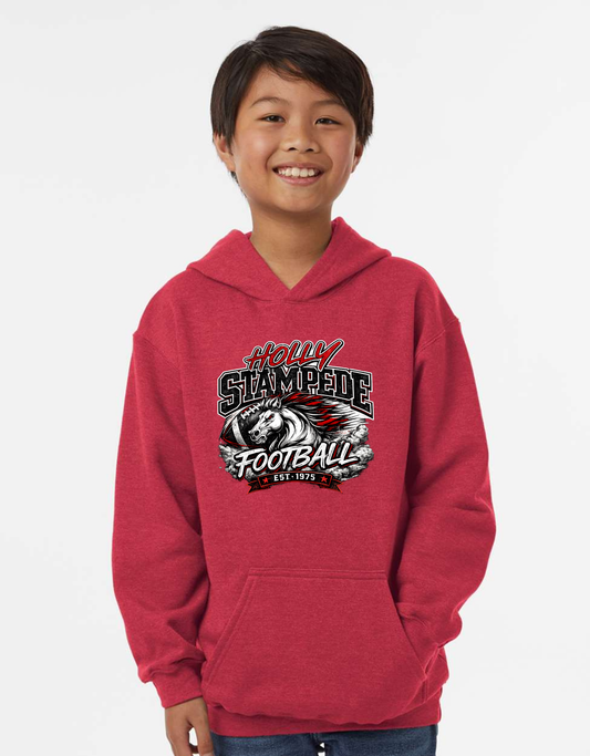 Holly Stampede Football Graphic Hooded Hoodie Sweatshirt Sizes Youth XS-XL
