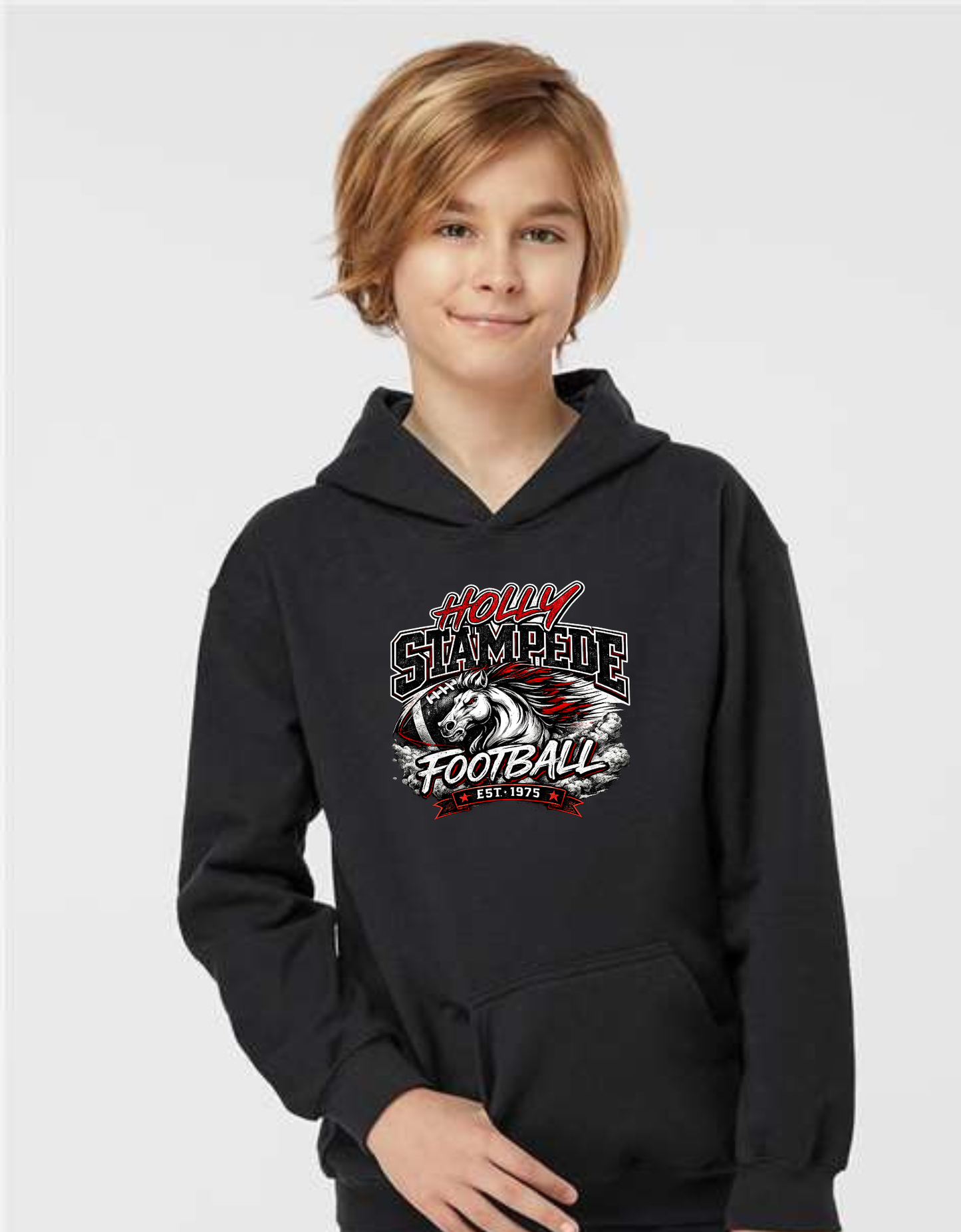 Holly Stampede Football Graphic Hooded Hoodie Sweatshirt Sizes Youth XS-XL