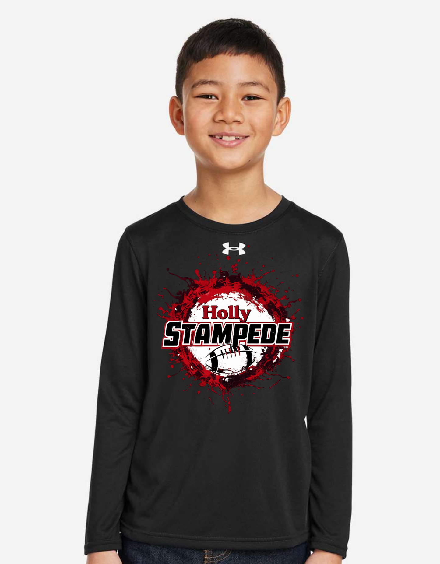 Under Armour Youth Long Sleeve Performance Graphic Holly Stampede Shirt