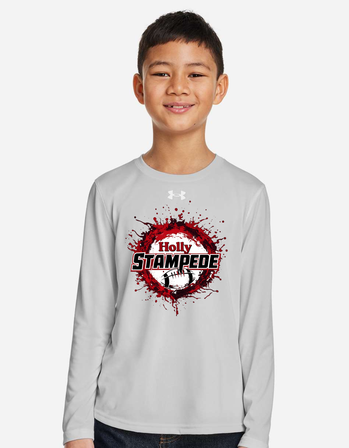 Under Armour Youth Long Sleeve Performance Graphic Holly Stampede Shirt