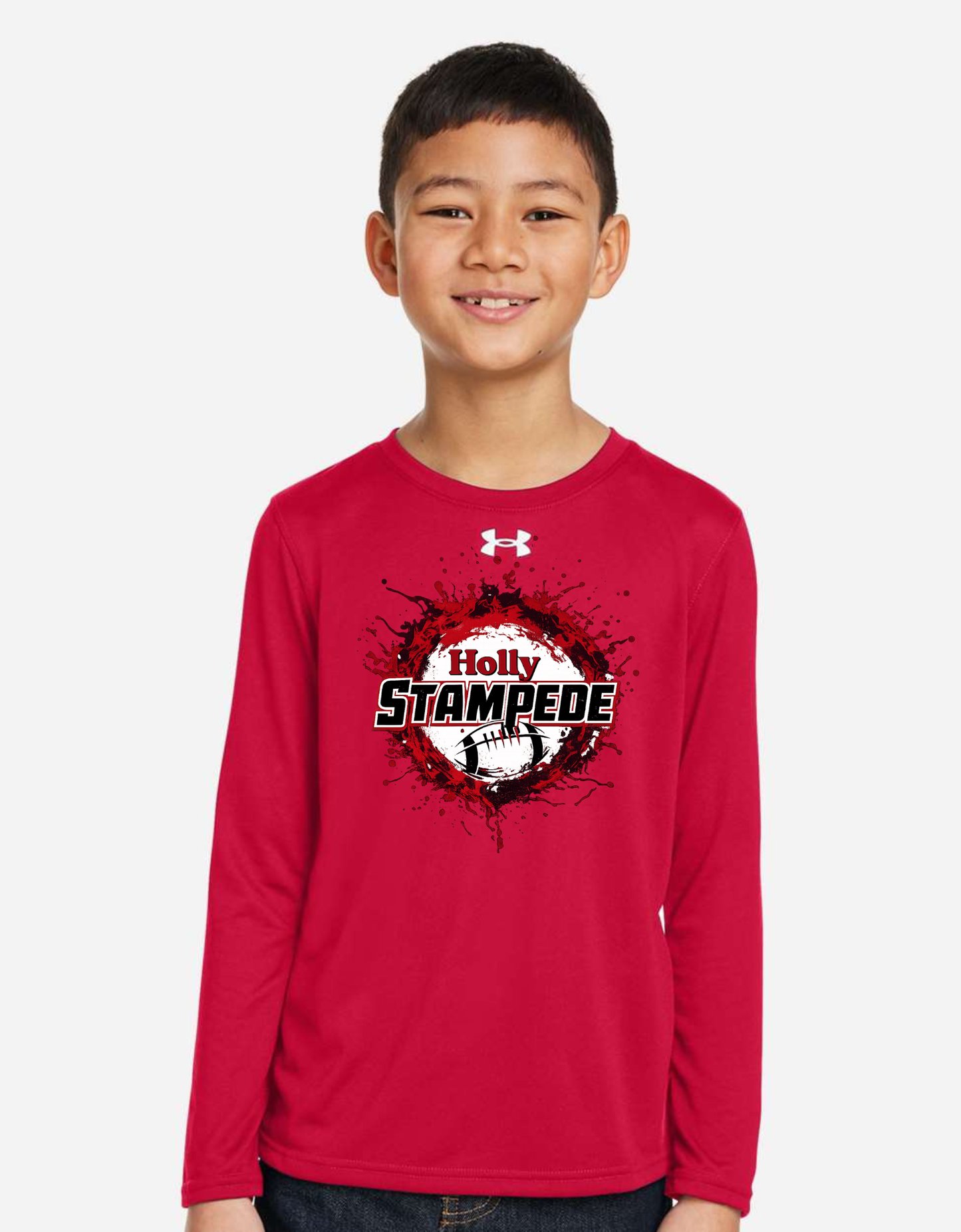 Under Armour Youth Long Sleeve Performance Graphic Holly Stampede Shirt