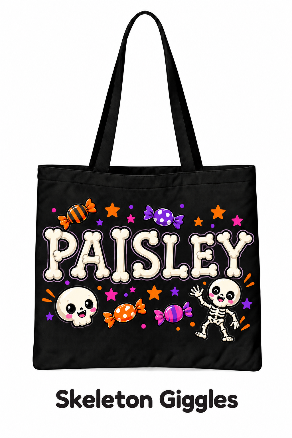 Personalized Cute Halloween Treat Canvas Bags! 10 Cute Designs!