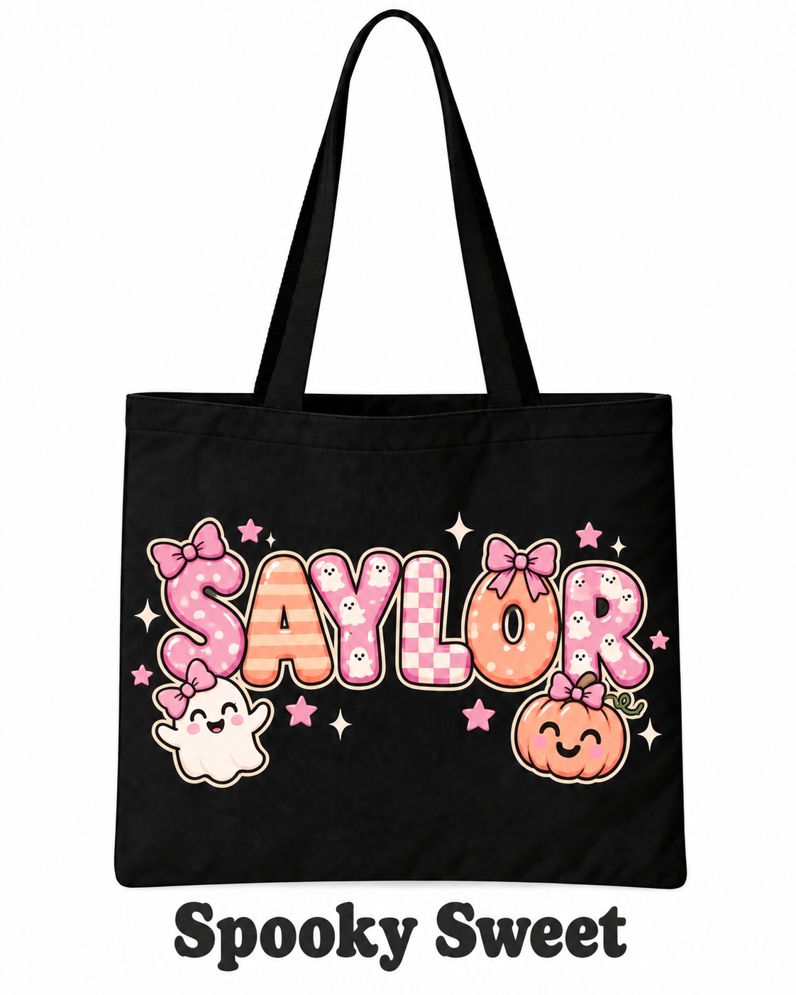 Personalized Cute Halloween Treat Canvas Bags! 10 Cute Designs!
