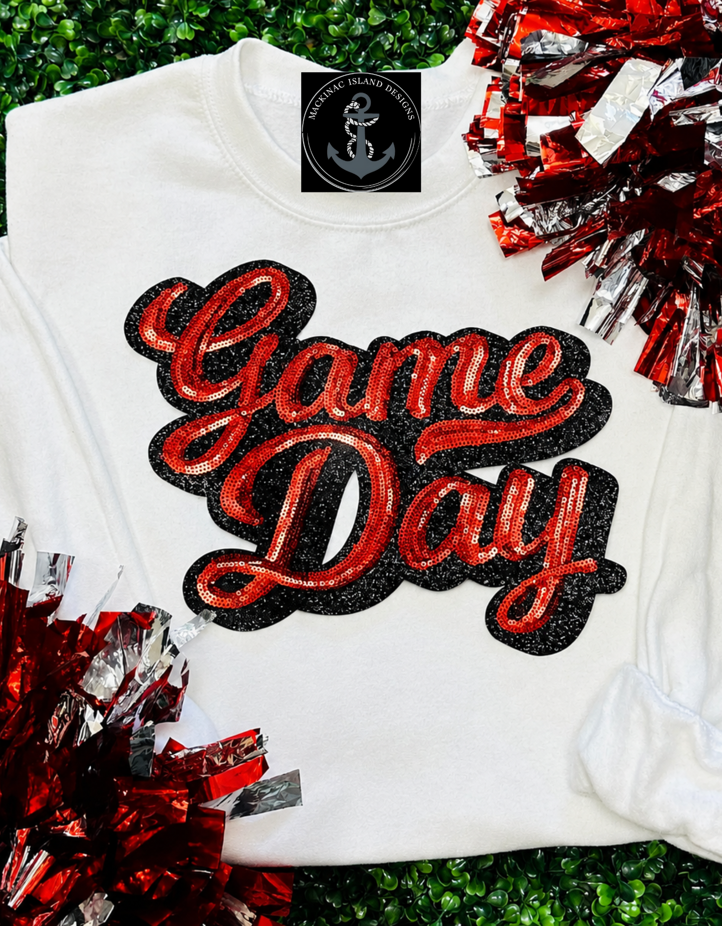Holly Stampede Game Day Sequin Crewneck Sweatshirt | Custom Name & Sleeve Spirit Wear S-5XL