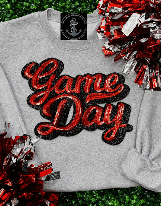 Holly Stampede Game Day Sequin Crewneck Sweatshirt | Custom Name & Sleeve Spirit Wear S-5XL