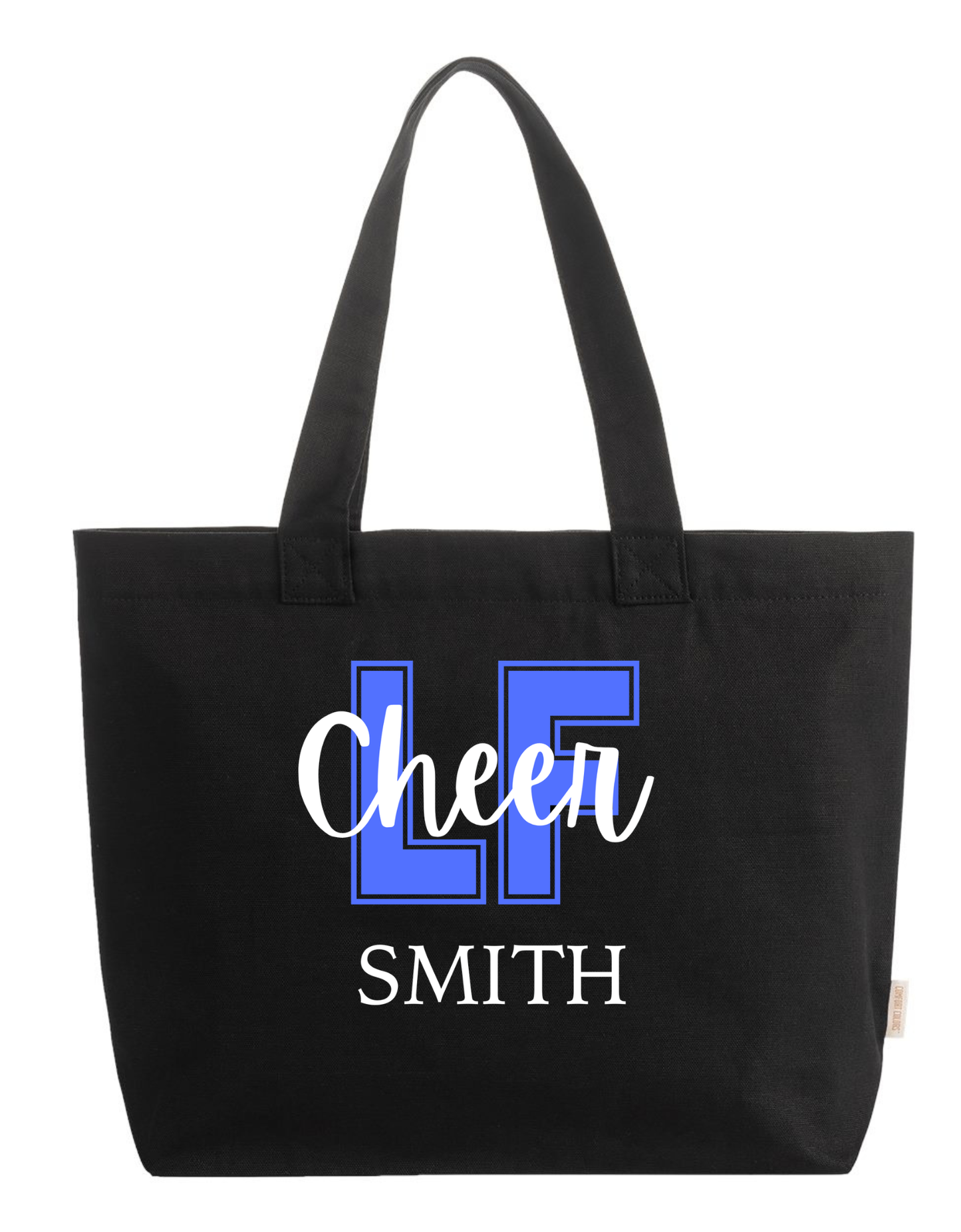 COMFORT COLORS EVERYDAY TOTE EMBROIDERED PERSONALIZED LAKE FENTON CHEER