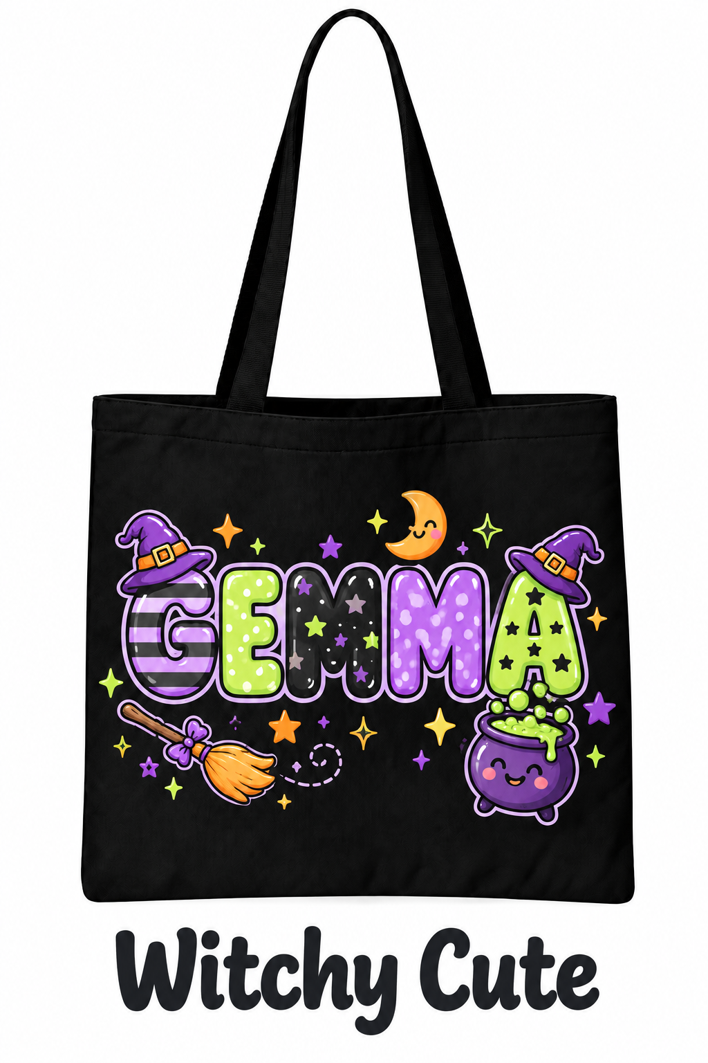 Personalized Cute Halloween Treat Canvas Bags! 10 Cute Designs!