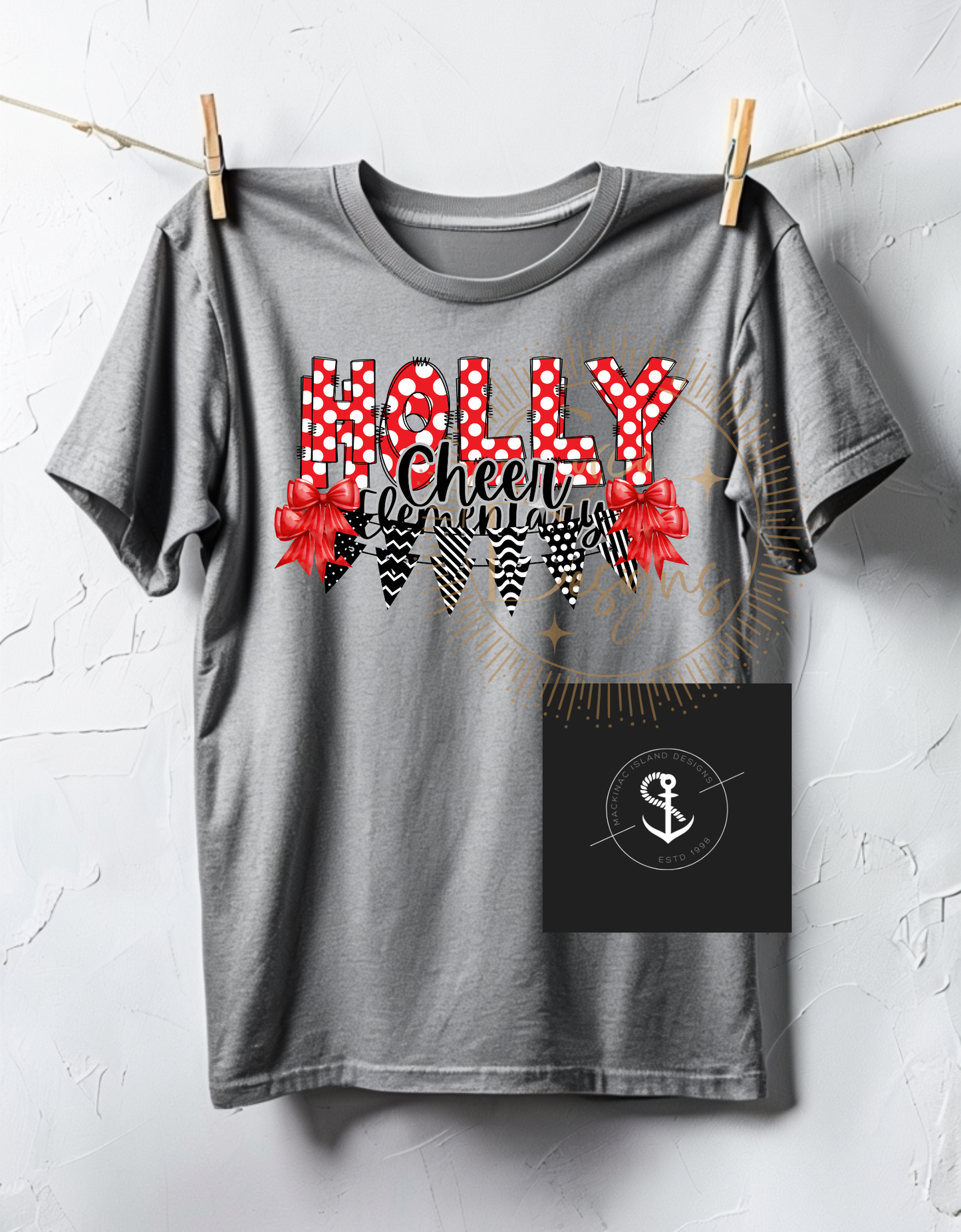 Holly Polka Dot Cheer T-Shirt Sizes Infant, Toddler, Youth Sizes