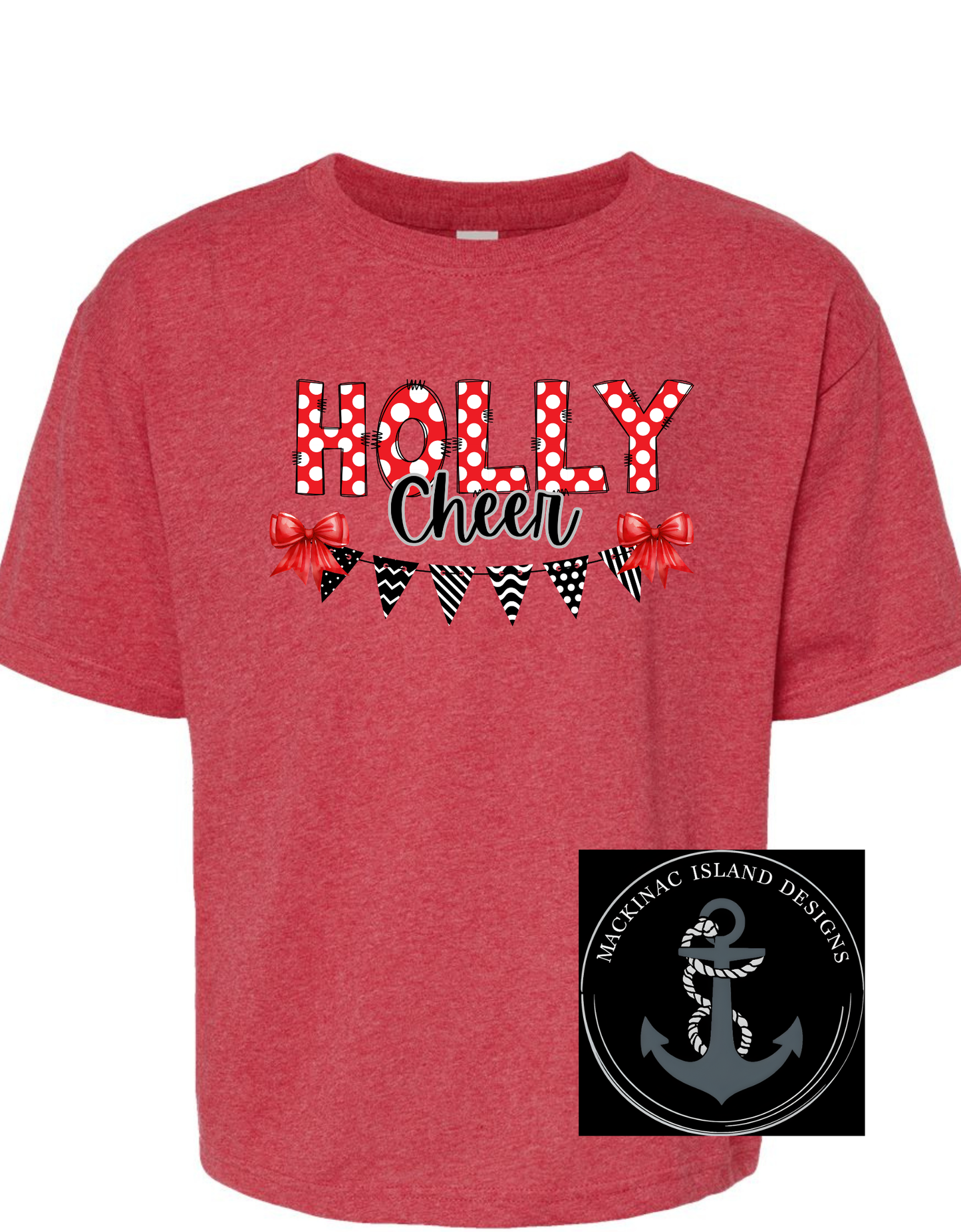 Holly Polka Dot Cheer T-Shirt Sizes Infant, Toddler, Youth Sizes