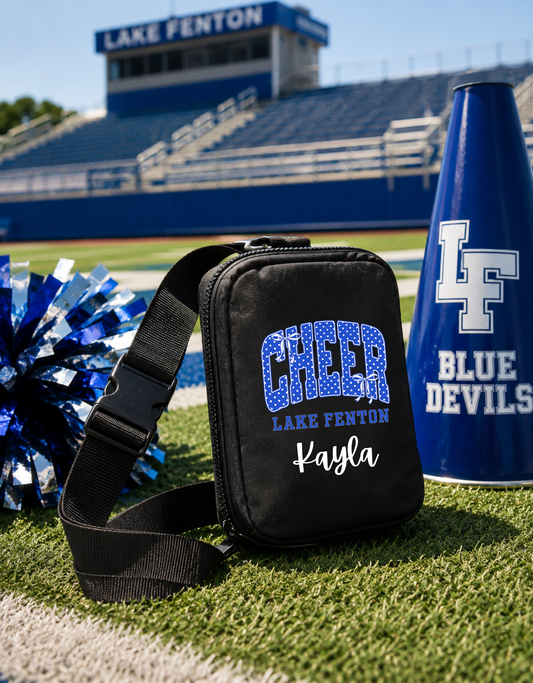 Lake Fenton Cheer Personalized Sling Bag | Comfort Colors Explore Bag | Custom LF Cheer Bag