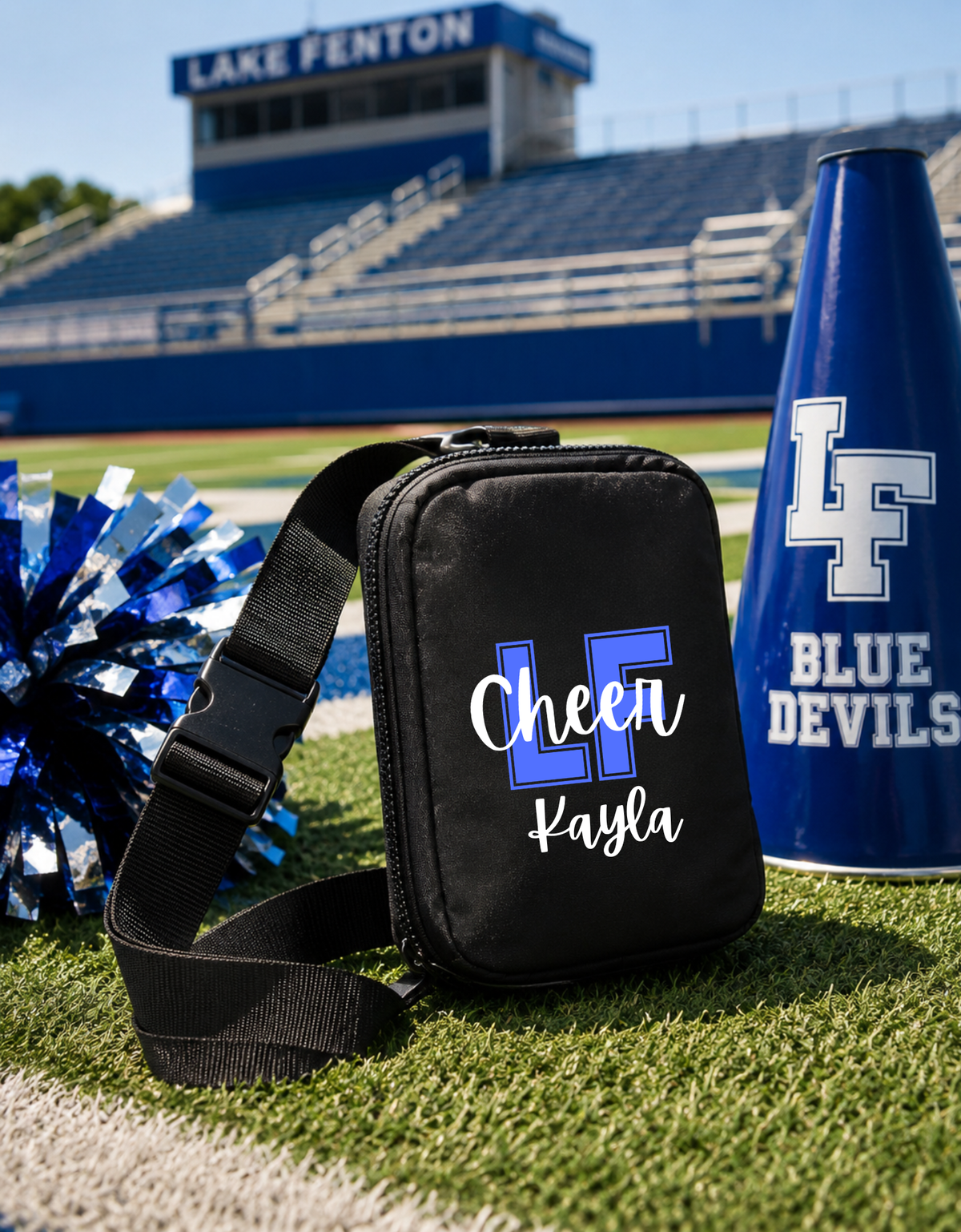 Lake Fenton Cheer Personalized Sling Bag | Comfort Colors Explore Bag | Custom LF Cheer Bag