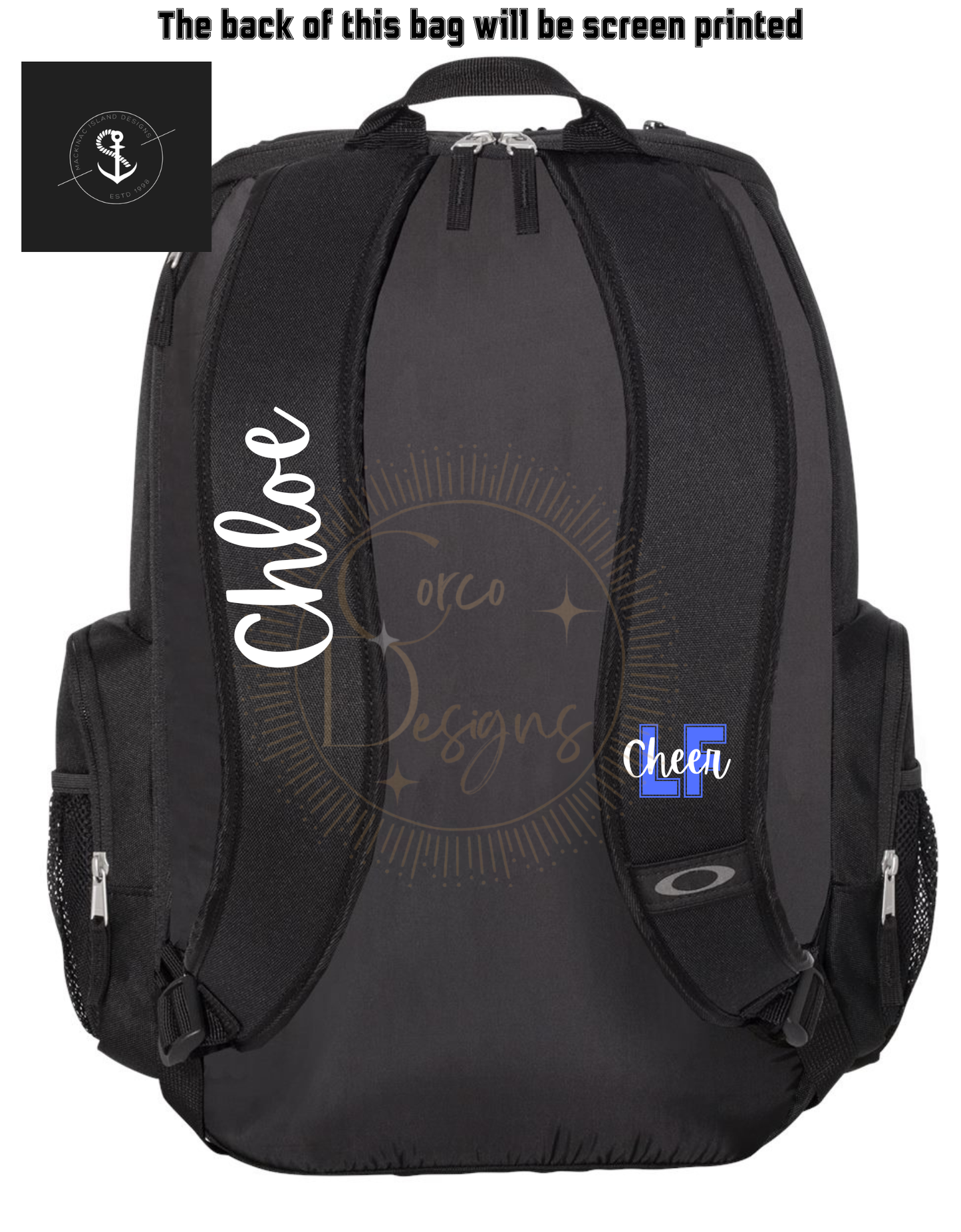 Oakley Lake Fenton Cheer Backpack – Personalized Large Sized Bag 30L