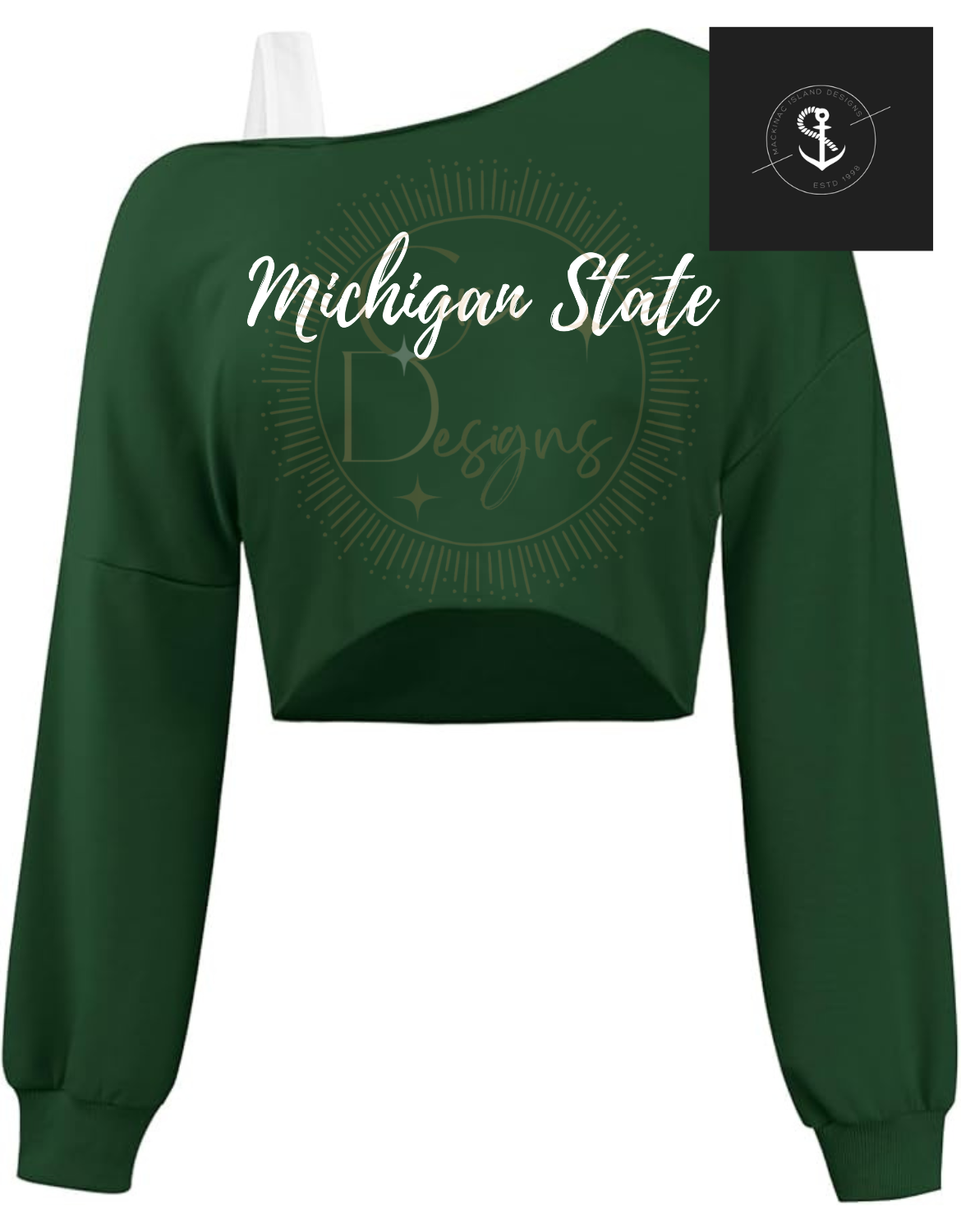 MICHIGAN STATE Asymmetrical Women's Sweatshirt Sizes XS-2xl