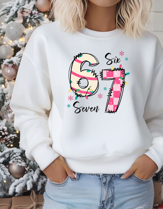 67 Christmas Crewneck Sweatshirt  Unisex Fit | Sizes S–3XL | Cozy Cotton-Poly Blend