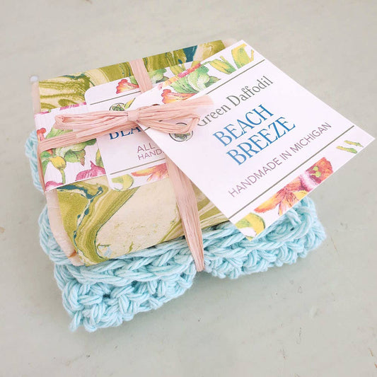 Beach Breeze Soap & Washcloth Gift Set - Fresh Scent