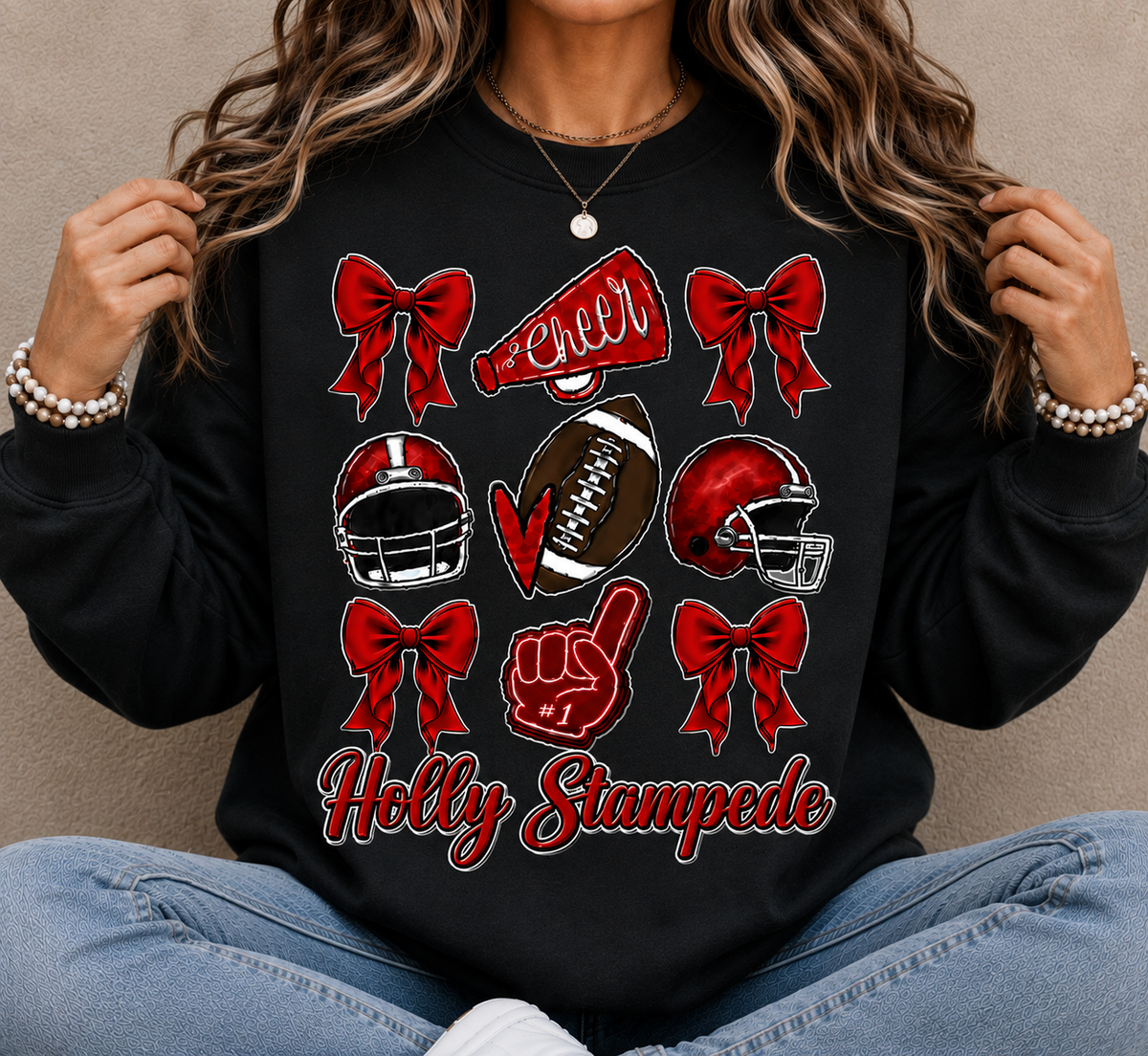 Holly Bronchos Cheer & Football Spirit Wear | Gildan Softstyle T-Shirt, Crewneck Sweatshirt or Hoodie