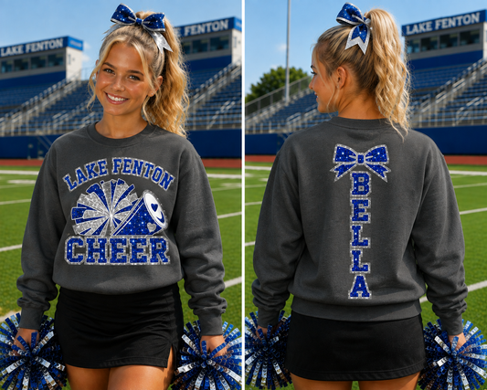 Lake Fenton Cheer Champion Sweatshirt | Blue Devils Cheer Spirit Wear S-3XL