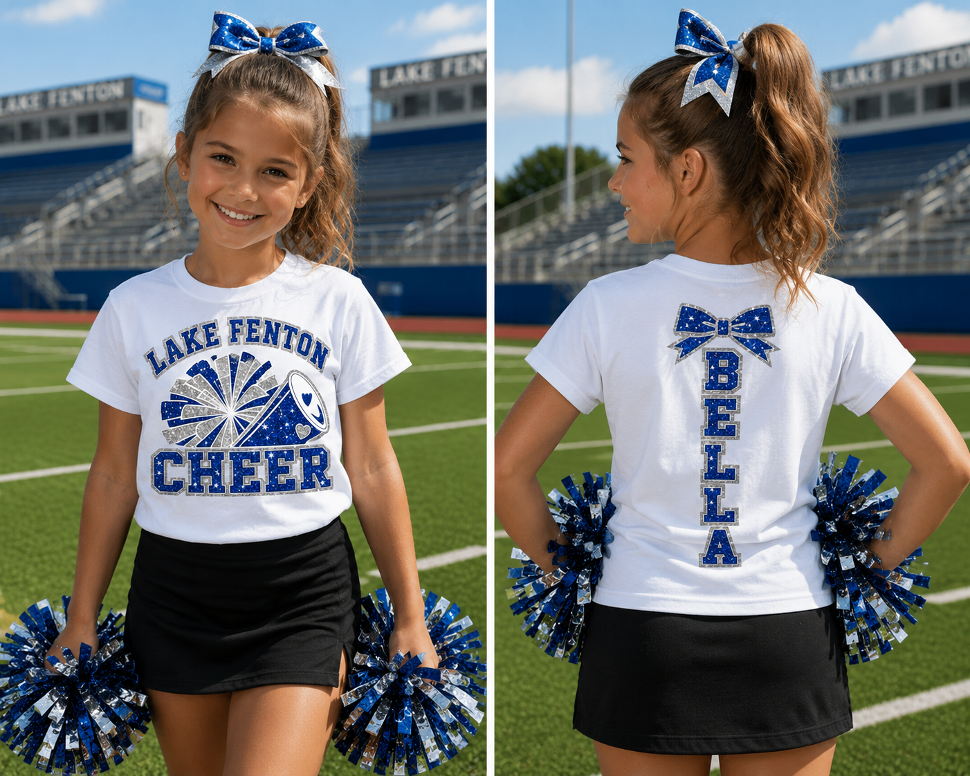 Lake Fenton Cheer Youth T-Shirt | Bella Canvas Blue Devils Cheer Shirt XS-XL