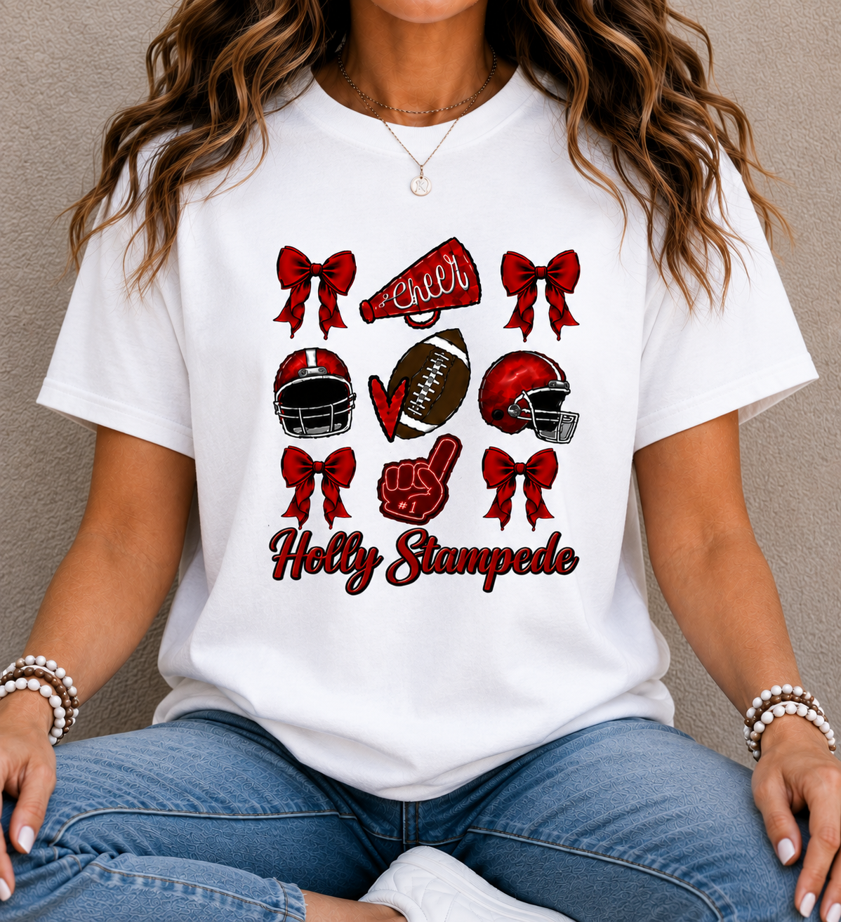 Holly Bronchos Cheer & Football Spirit Wear | Gildan Softstyle T-Shirt, Crewneck Sweatshirt or Hoodie
