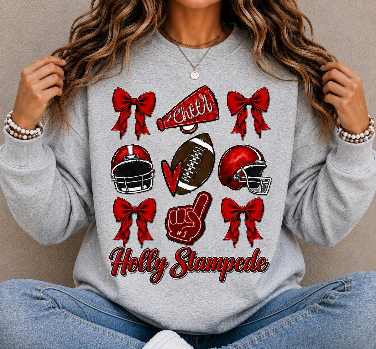 Holly Bronchos Cheer & Football Spirit Wear | Gildan Softstyle T-Shirt, Crewneck Sweatshirt or Hoodie