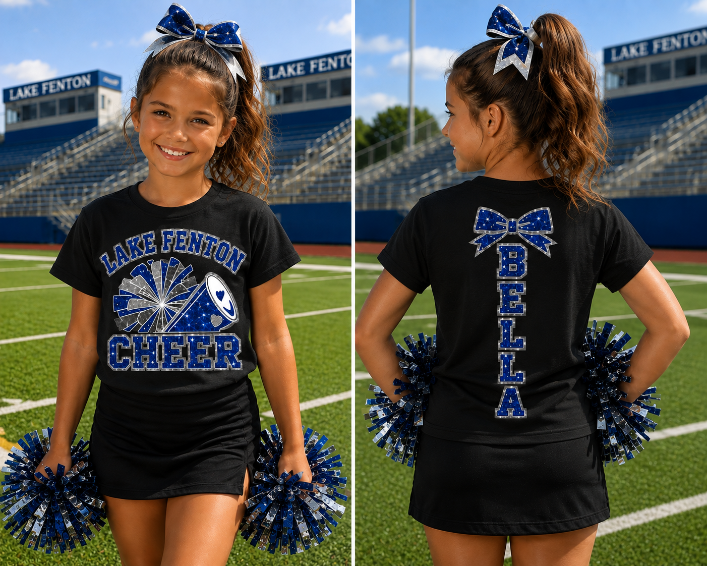 Lake Fenton Cheer Youth T-Shirt | Bella Canvas Blue Devils Cheer Shirt XS-XL