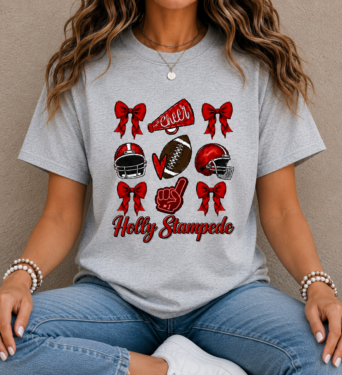 Holly Bronchos Cheer & Football Spirit Wear | Gildan Softstyle T-Shirt, Crewneck Sweatshirt or Hoodie